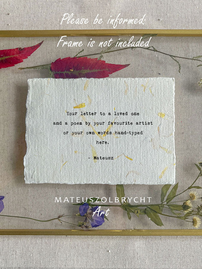 Custom Poem on Calendula paper