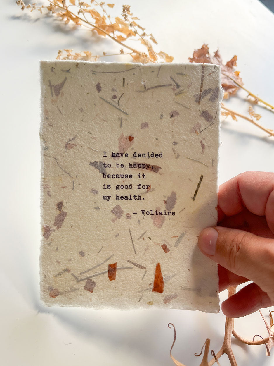 Personalized Poem on pressed flowers paper