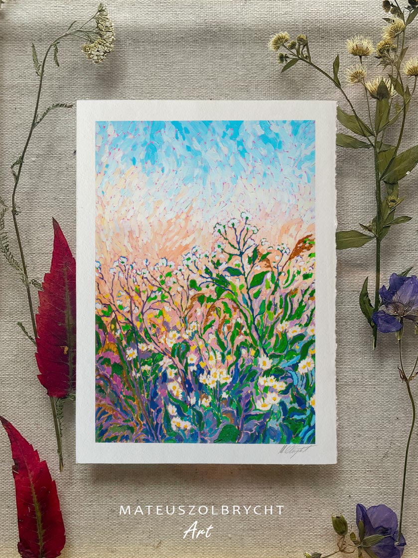 "Daisies in the grass" - Print