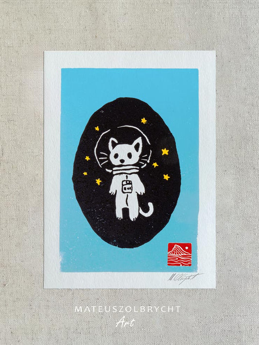 Astronaut Cat - Blue