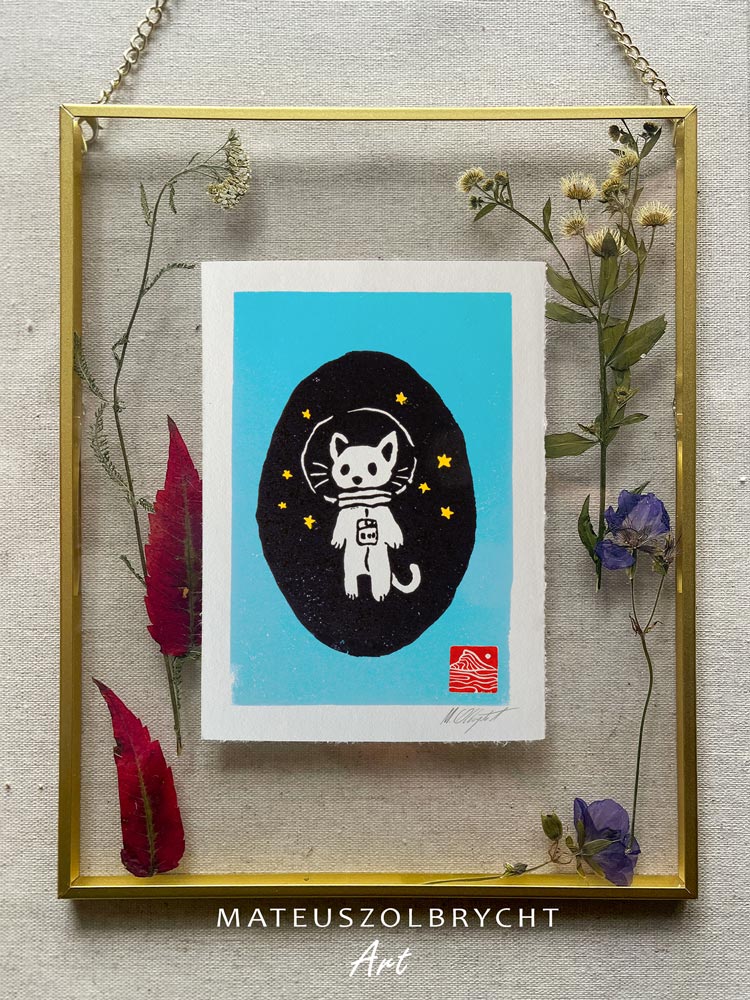 Astronaut Cat - Blue
